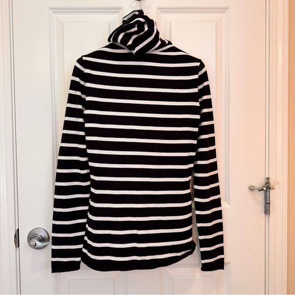 Max&Co Label-cut Turtle-neck Long Sleeves Stripes Top Size: Medium Fall / Winter - Picture 6 of 11